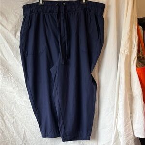 Lane Bryant Navy Blue Soft Slub Capri Pants Size 22/24